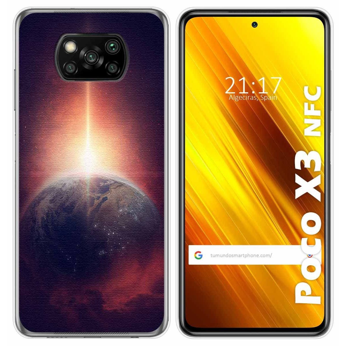 Funda Gel Tpu para Xiaomi POCO X3 NFC / X3 PRO diseño Tierra Dibujos