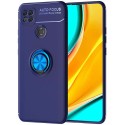 Funda Magnetica Soporte con Anillo Giratorio 360 para Xiaomi Redmi 9C Azul