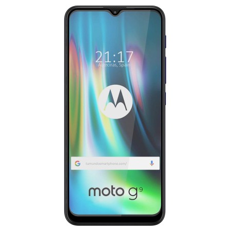 Protector Cristal Templado Completo 5D Full Glue Negro para Motorola Moto G9 Play / E7 Plus Vidrio