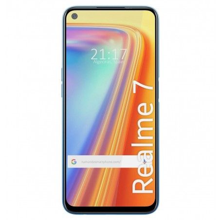 Protector Cristal Templado Completo 5D Full Glue Negro para Realme 7 Vidrio