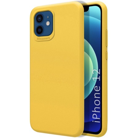 Funda Silicona Líquida Ultra Suave para Iphone 12 / 12 Pro (6.1) color Amarilla