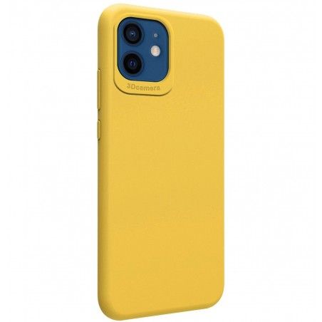 Funda Silicona Líquida Ultra Suave para Iphone 12 / 12 Pro (6.1) color Amarilla