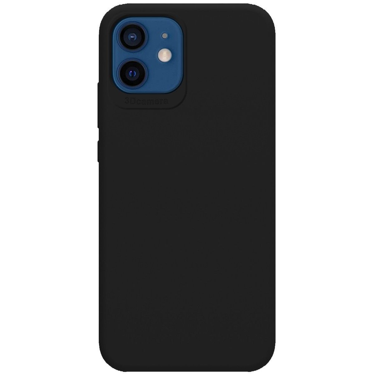 Funda Silicona Líquida Ultra Suave para Iphone 12 / 12 Pro (6.1) color Negra