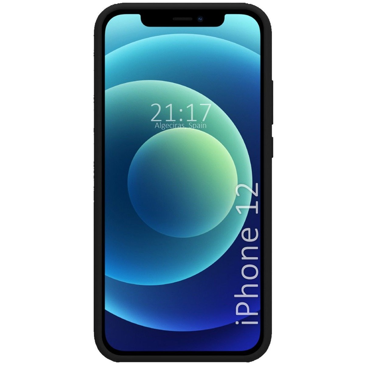 Funda Silicona Líquida Ultra Suave para Iphone 12 / 12 Pro (6.1) color Negra