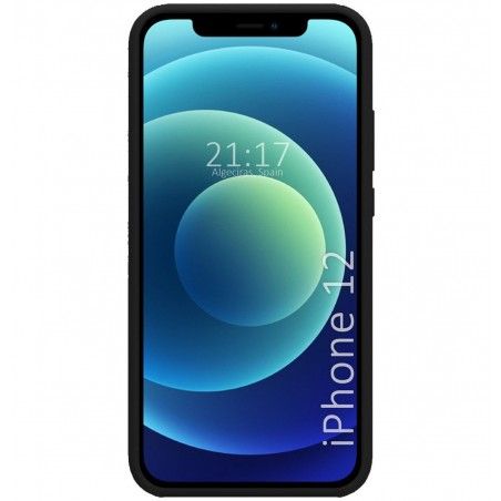 Funda Silicona Líquida Ultra Suave para Iphone 12 / 12 Pro (6.1) color Negra