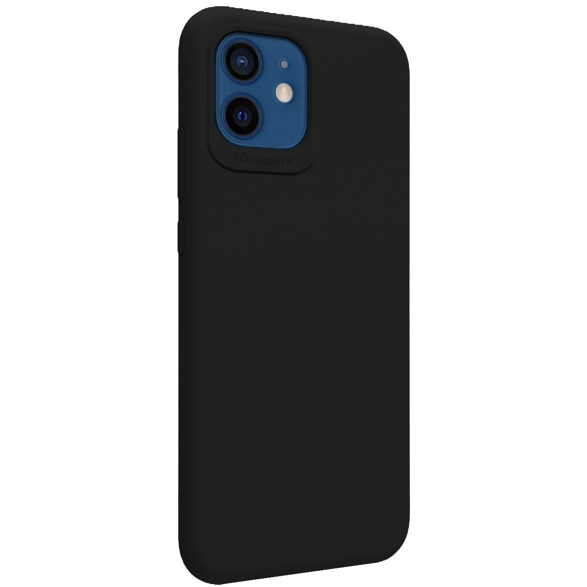 Funda Silicona Líquida Ultra Suave para Iphone 12 / 12 Pro (6.1) color Negra