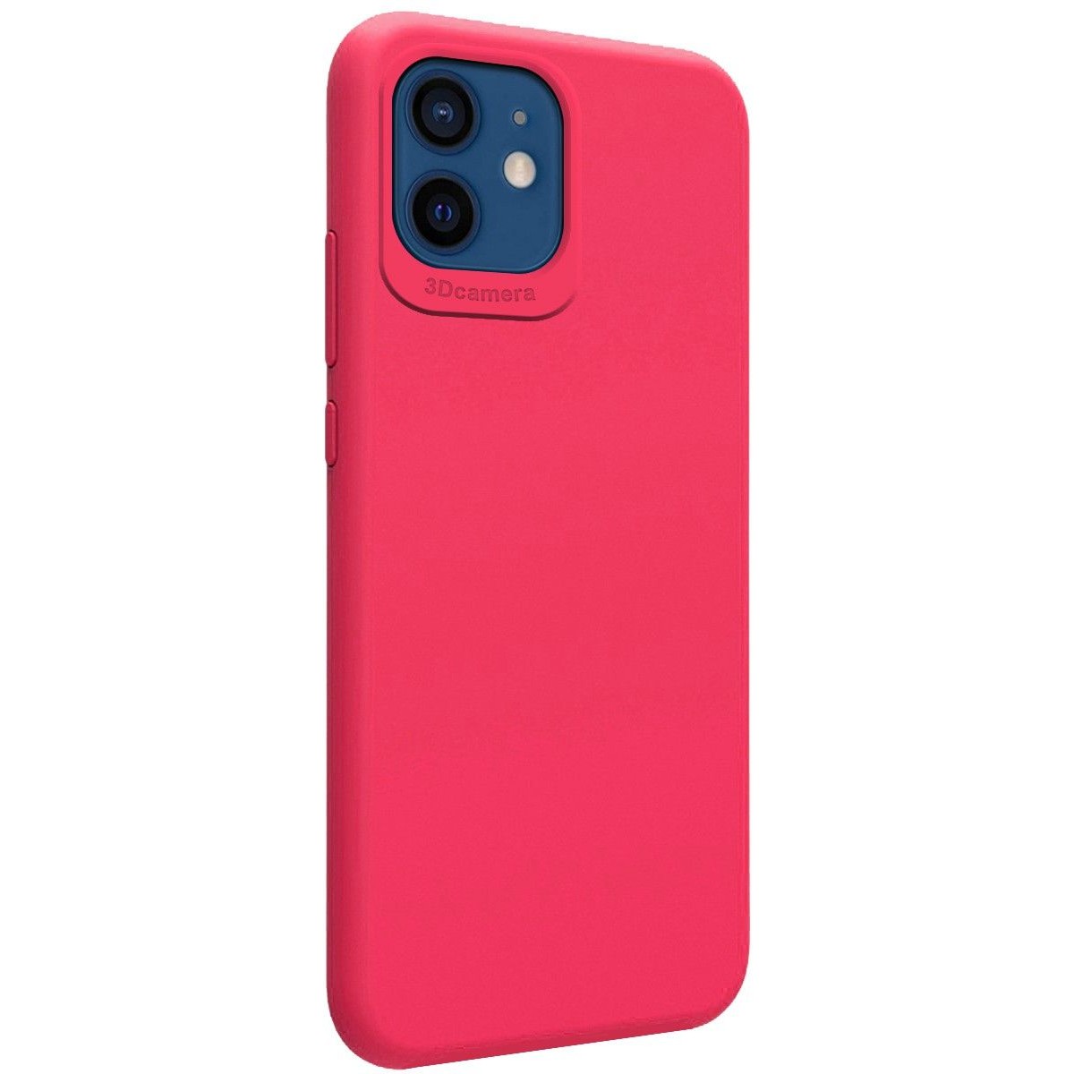 Funda Silicona Líquida Ultra Suave para Iphone 12 / 12 Pro (6.1) color Rosa Fucsia