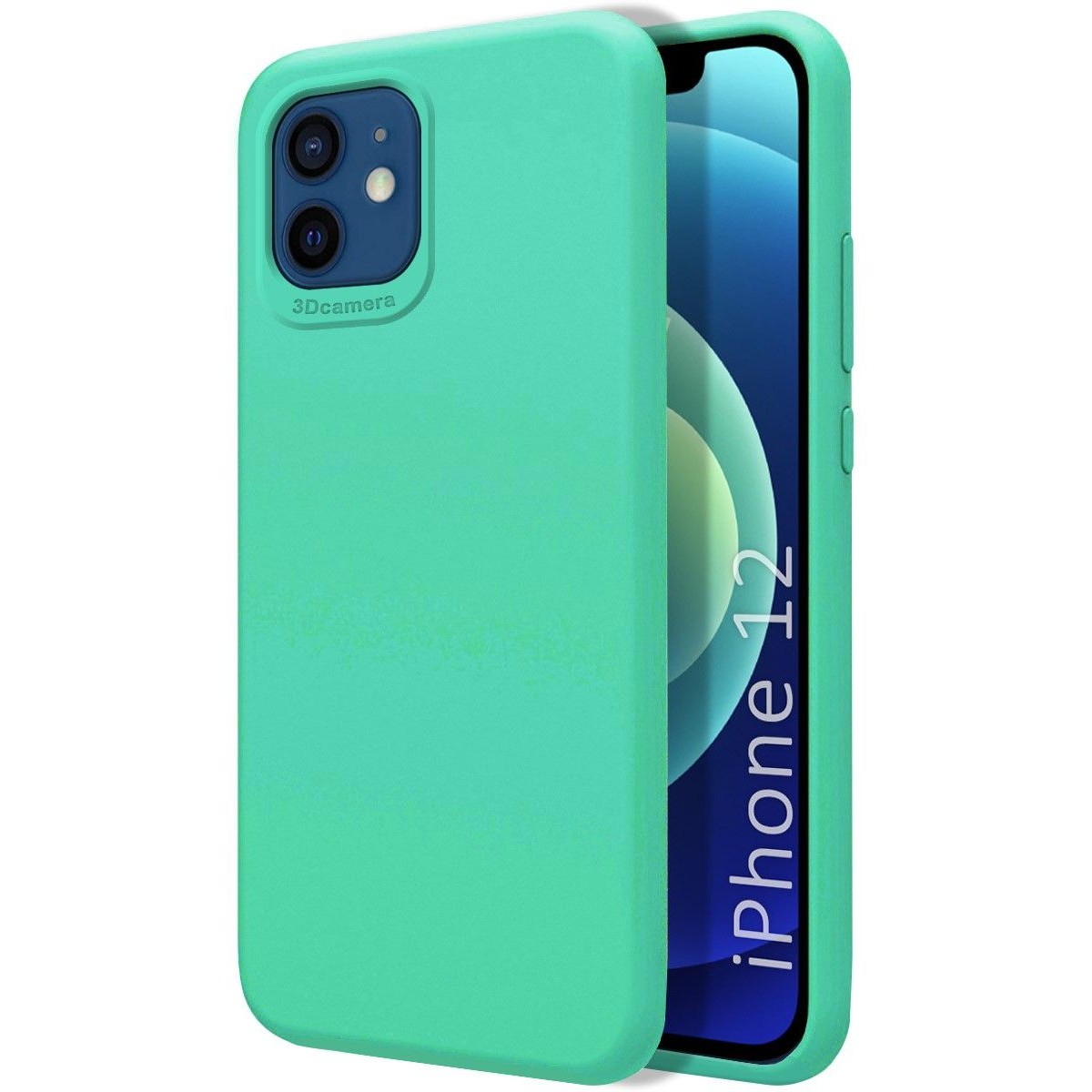 Funda Silicona Líquida Ultra Suave para Iphone 12 / 12 Pro (6.1) color Verde