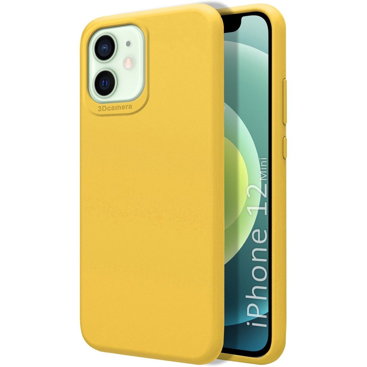 Funda Silicona Líquida Ultra Suave para Iphone 12 Mini (5.4) color Amarilla