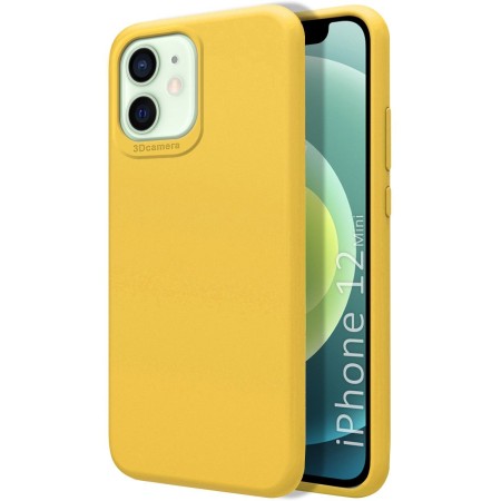 Funda Silicona Líquida Ultra Suave para Iphone 12 Mini (5.4) color Amarilla