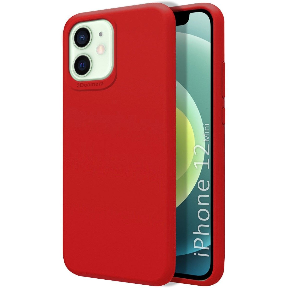 Funda Silicona Líquida Ultra Suave para Iphone 12 Mini (5.4) color Roja