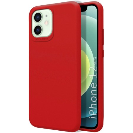Funda Silicona Líquida Ultra Suave para Iphone 12 Mini (5.4) color Roja