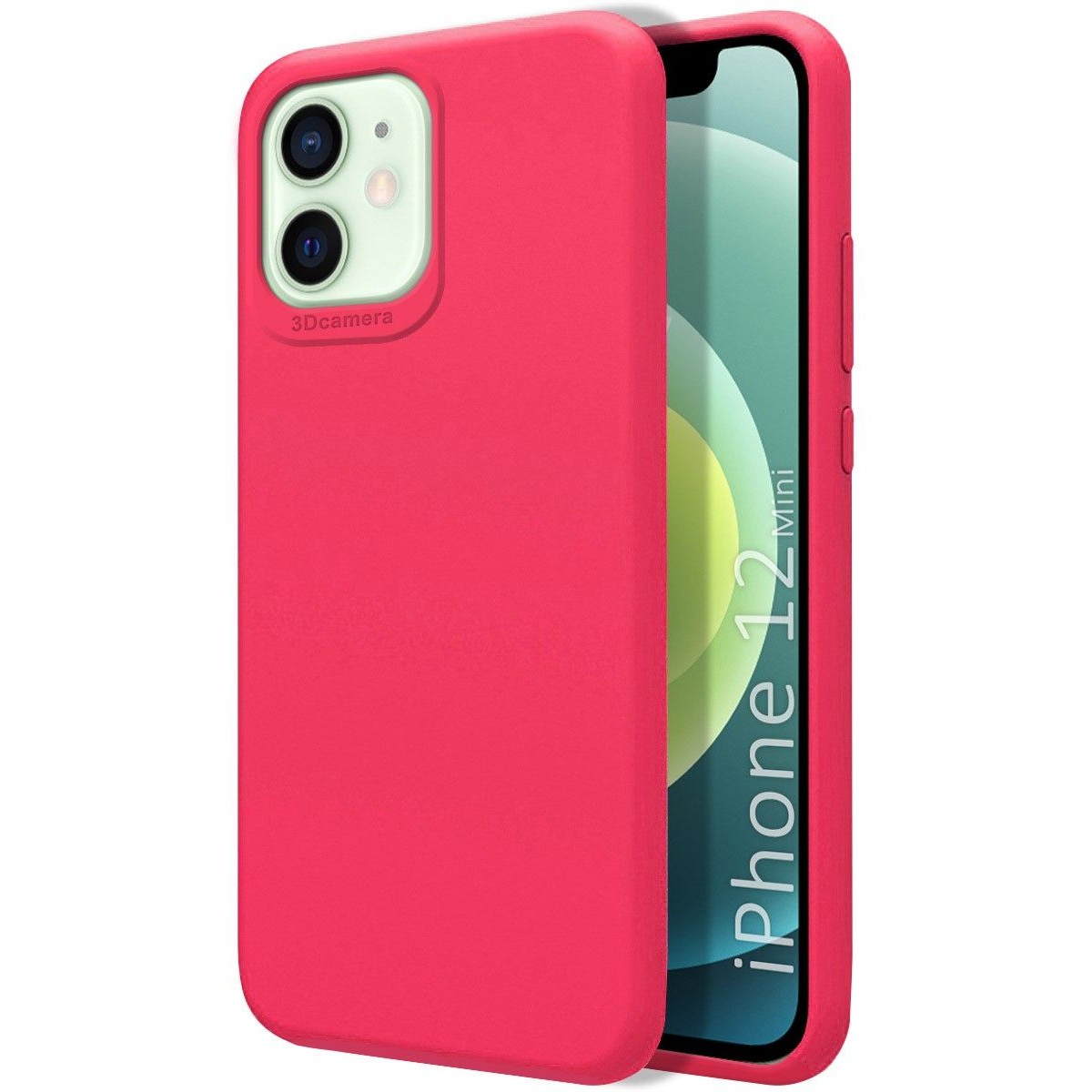 Funda Silicona Líquida Ultra Suave para Iphone 12 Mini (5.4) color Rosa Fucsia