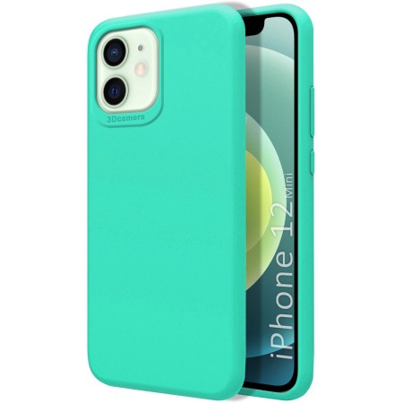 Funda Silicona Líquida Ultra Suave para Iphone 12 Mini (5.4) color Verde