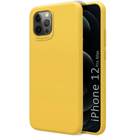 Funda Silicona Líquida Ultra Suave para Iphone 12 Pro Max (6.7) color Amarilla
