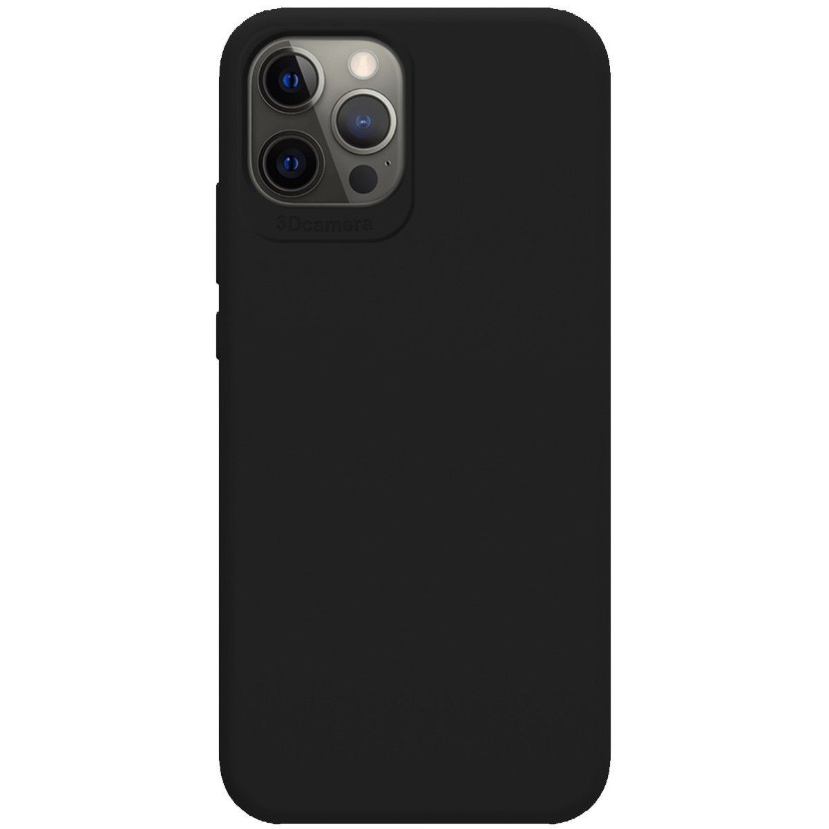 Funda Silicona Líquida Ultra Suave para Iphone 12 Pro Max (6.7) color Negra