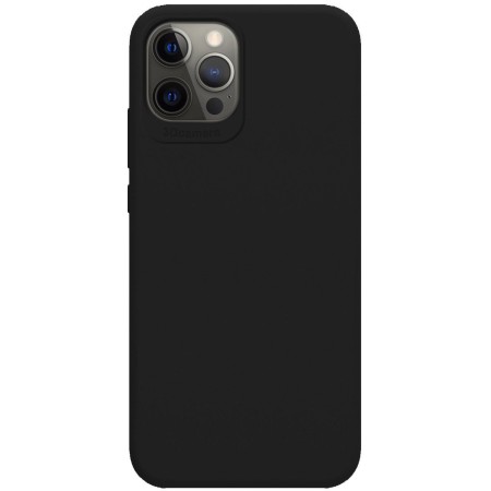 Funda Silicona Líquida Ultra Suave para Iphone 12 Pro Max (6.7) color Negra