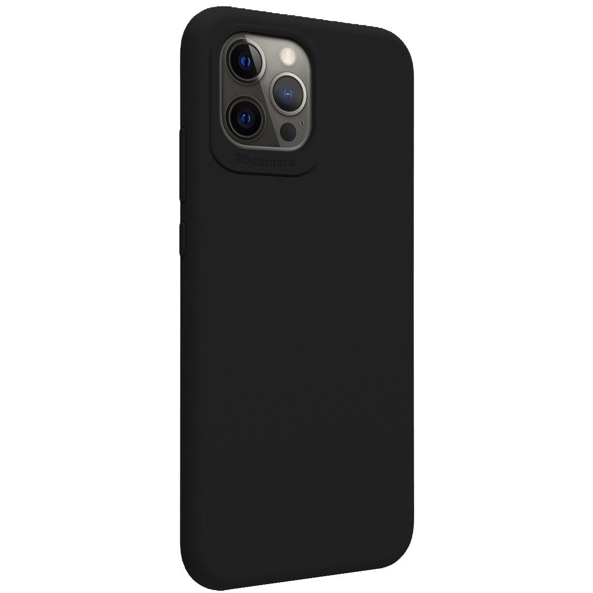 Funda Silicona Líquida Ultra Suave para Iphone 12 Pro Max (6.7) color Negra
