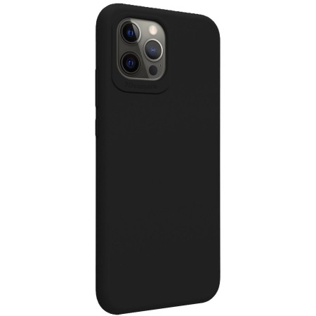 Funda Silicona Líquida Ultra Suave para Iphone 12 Pro Max (6.7) color Negra