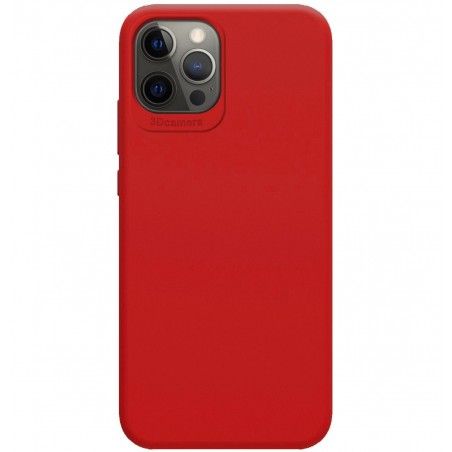 Funda Silicona Líquida Ultra Suave para Iphone 12 Pro Max (6.7) color Roja