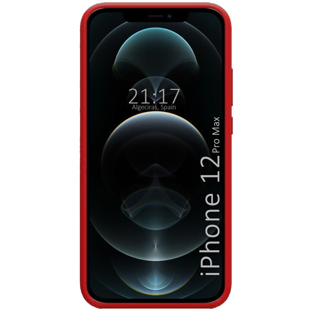 Funda Silicona Líquida Ultra Suave para Iphone 12 Pro Max (6.7) color Roja