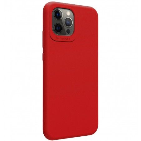 Funda Silicona Líquida Ultra Suave para Iphone 12 Pro Max (6.7) color Roja
