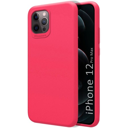 Funda Silicona Líquida Ultra Suave para Iphone 12 Pro Max (6.7) color Rosa Fucsia
