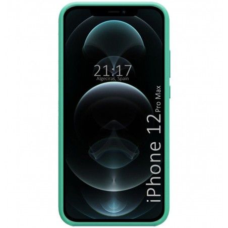 Funda Silicona Líquida Ultra Suave para Iphone 12 Pro Max (6.7) color Verde
