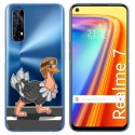 Funda Gel Transparente para Realme 7 diseño Avestruz Dibujos