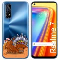 Funda Gel Transparente para Realme 7 diseño Bufalo Dibujos