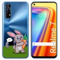 Funda Gel Transparente para Realme 7 diseño Conejo Dibujos