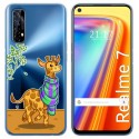 Funda Gel Transparente para Realme 7 diseño Jirafa Dibujos