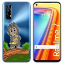Funda Gel Transparente para Realme 7 diseño Mono Dibujos