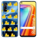 Funda Gel Transparente para Realme 7 diseño Pato Dibujos