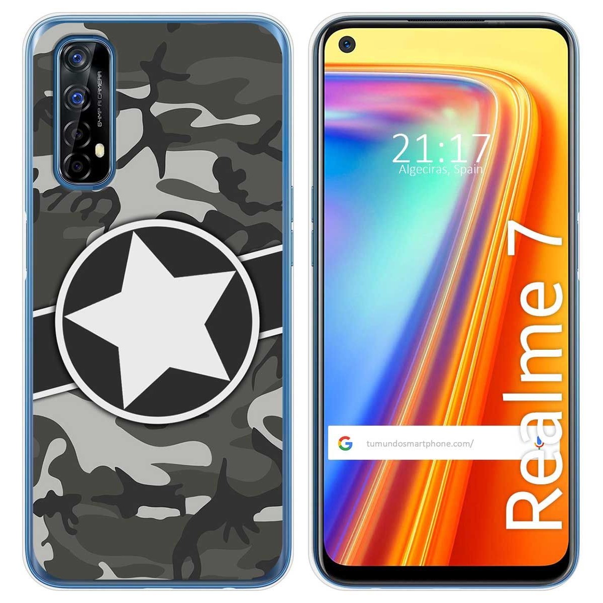 Funda Gel Tpu para Realme 7 diseño Camuflaje 02 Dibujos