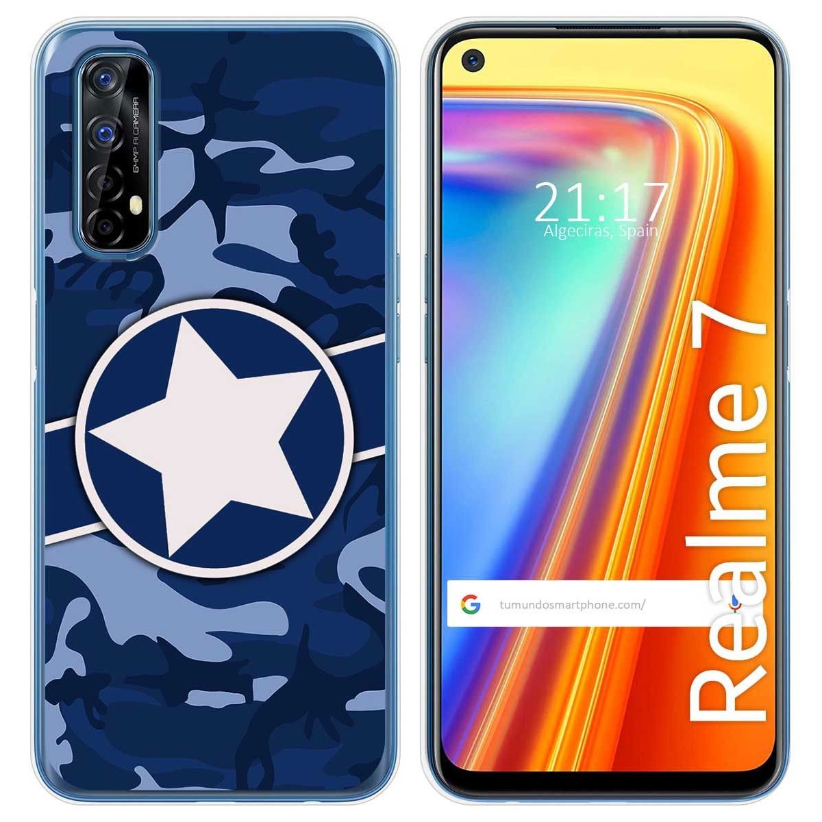 Funda Gel Tpu para Realme 7 diseño Camuflaje 03 Dibujos