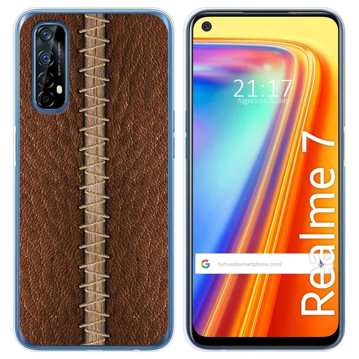 Funda Gel Tpu para Realme 7 diseño Cuero 01 Dibujos