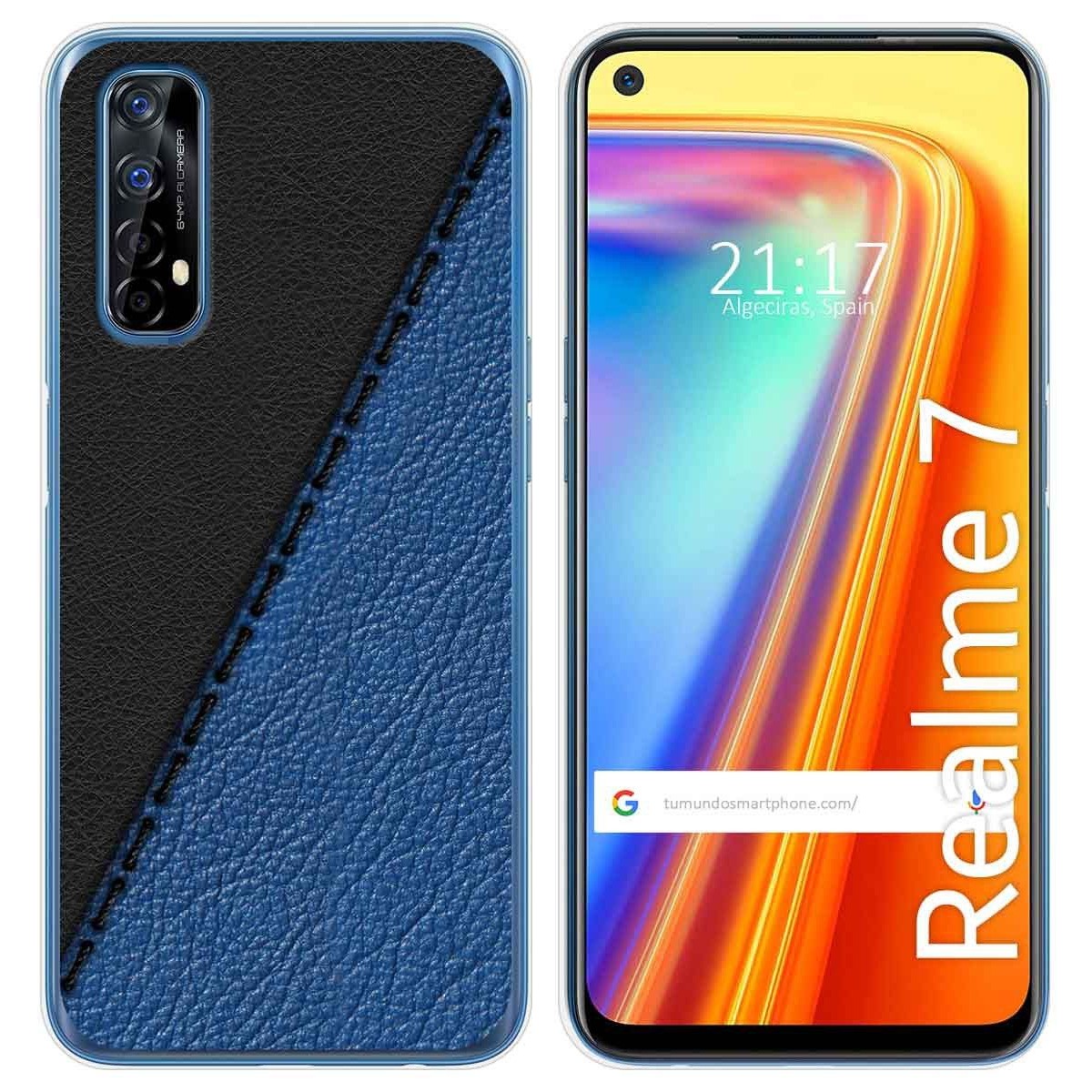 Funda Gel Tpu para Realme 7 diseño Cuero 02 Dibujos