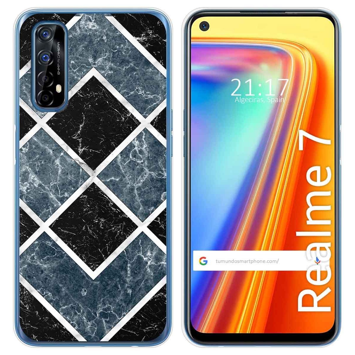 Funda Gel Tpu para Realme 7 diseño Mármol 06 Dibujos