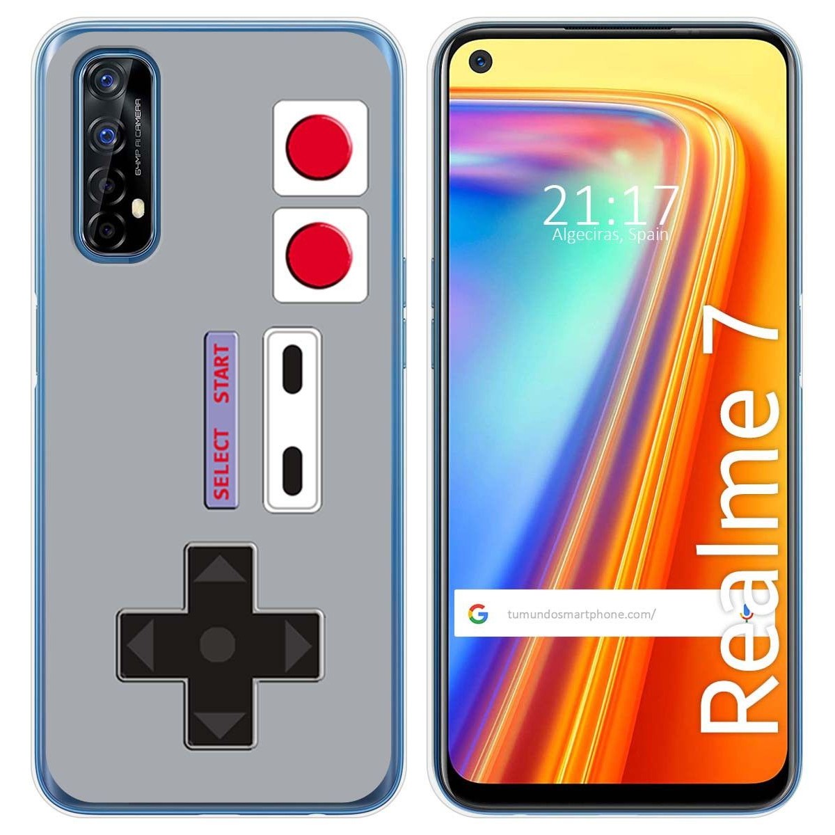 Funda Gel Tpu para Realme 7 diseño Consola Dibujos
