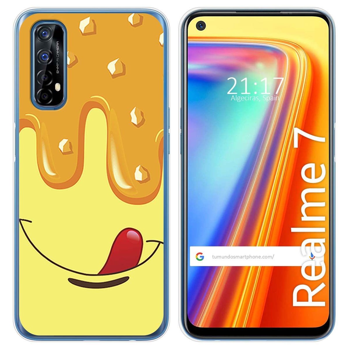 Funda Gel Tpu para Realme 7 diseño Helado Vainilla Dibujos