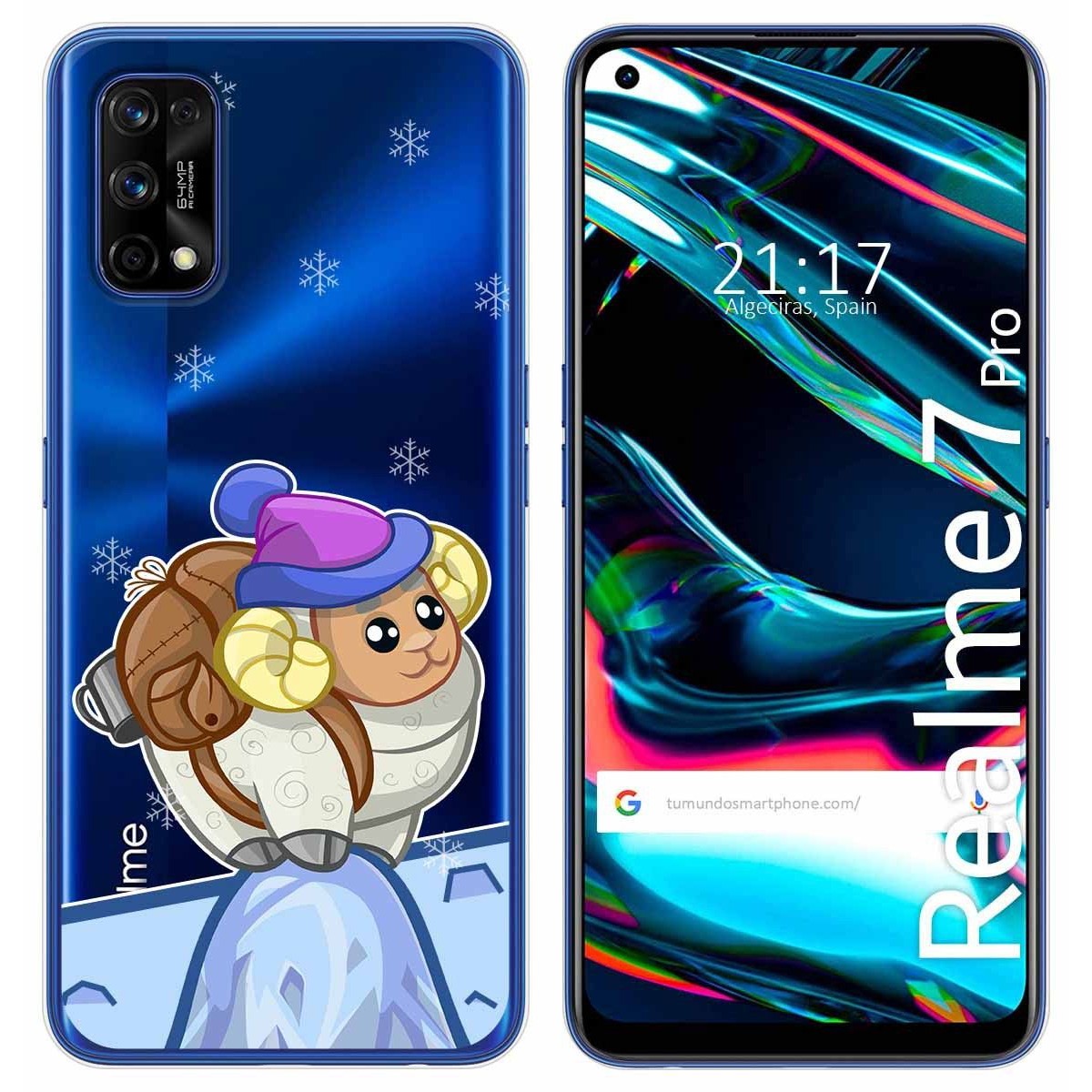 Funda Gel Transparente para Realme 7 Pro diseño Cabra Dibujos