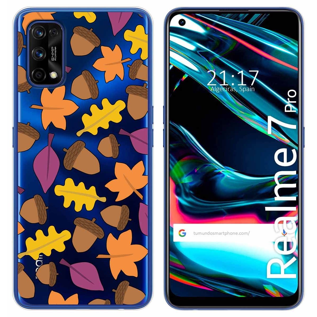 Funda Gel Transparente para Realme 7 Pro diseño Otoño Dibujos