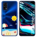 Funda Gel Transparente para Realme 7 Pro diseño Playa Dibujos
