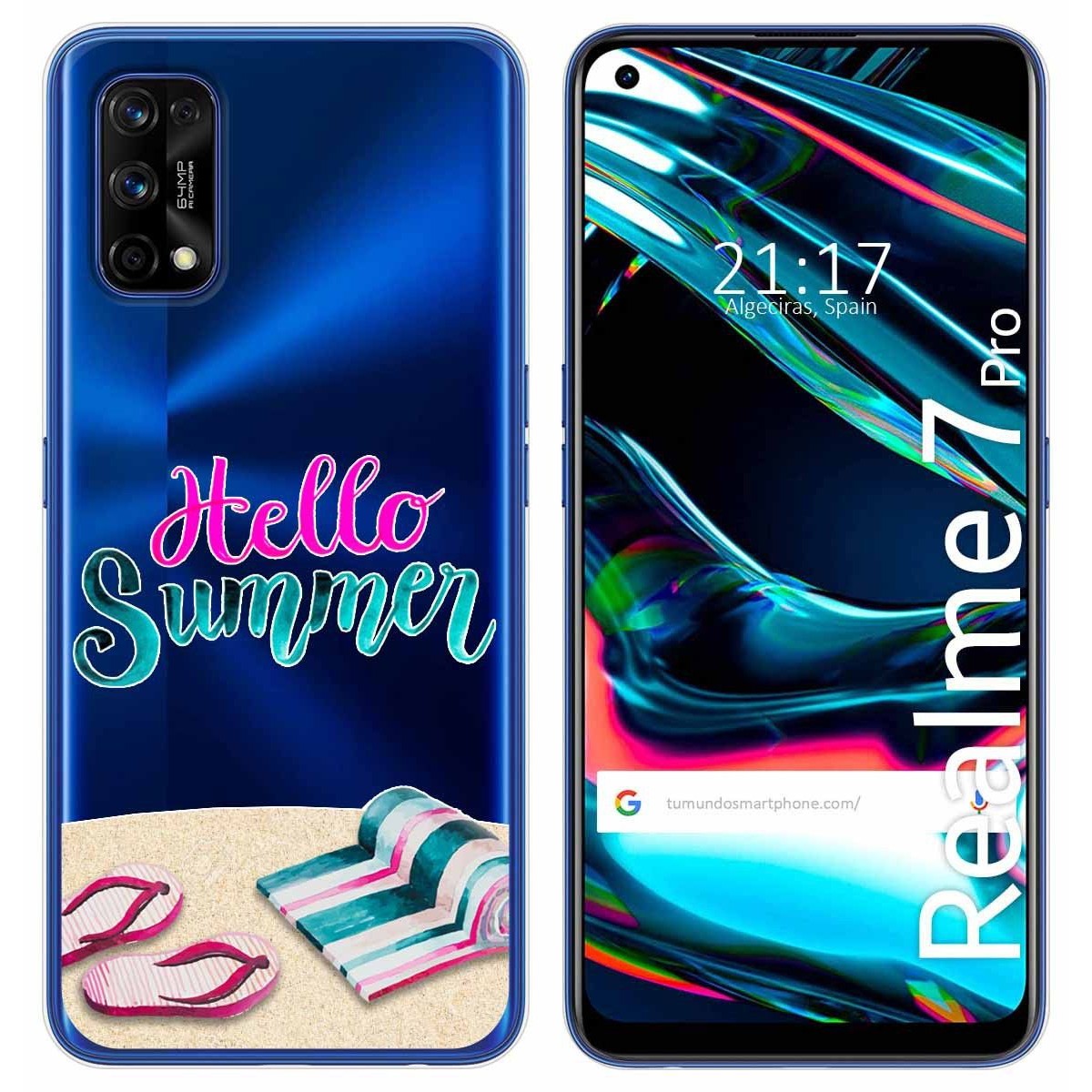 Funda Gel Transparente para Realme 7 Pro diseño Summer Dibujos