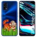 Funda Gel Transparente para Realme 7 Pro diseño Tigre Dibujos