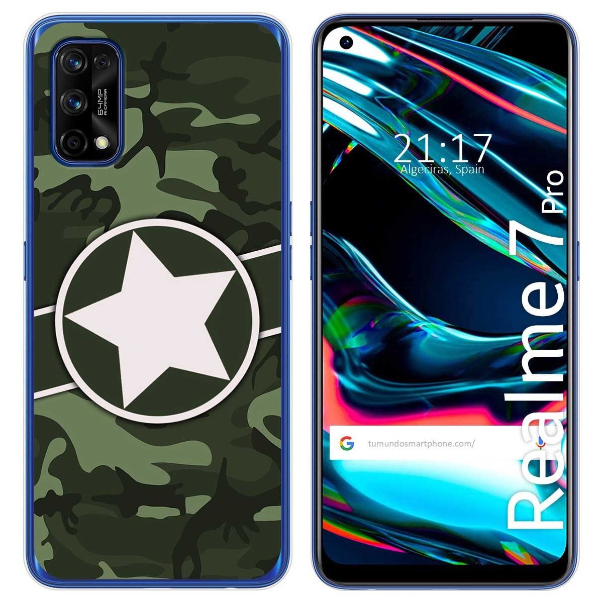 Funda Gel Tpu para Realme 7 Pro diseño Camuflaje 01 Dibujos