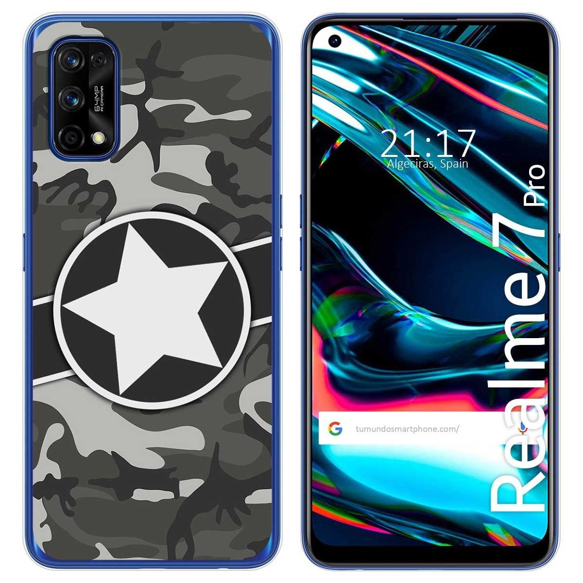 Funda Gel Tpu para Realme 7 Pro diseño Camuflaje 02 Dibujos