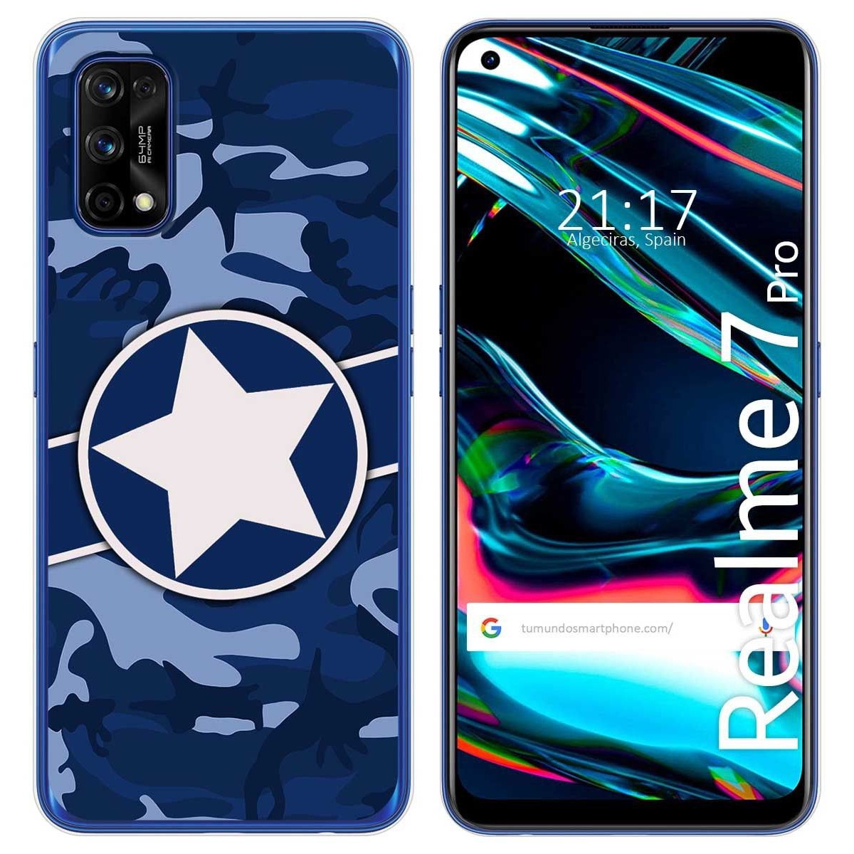 Funda Gel Tpu para Realme 7 Pro diseño Camuflaje 03 Dibujos