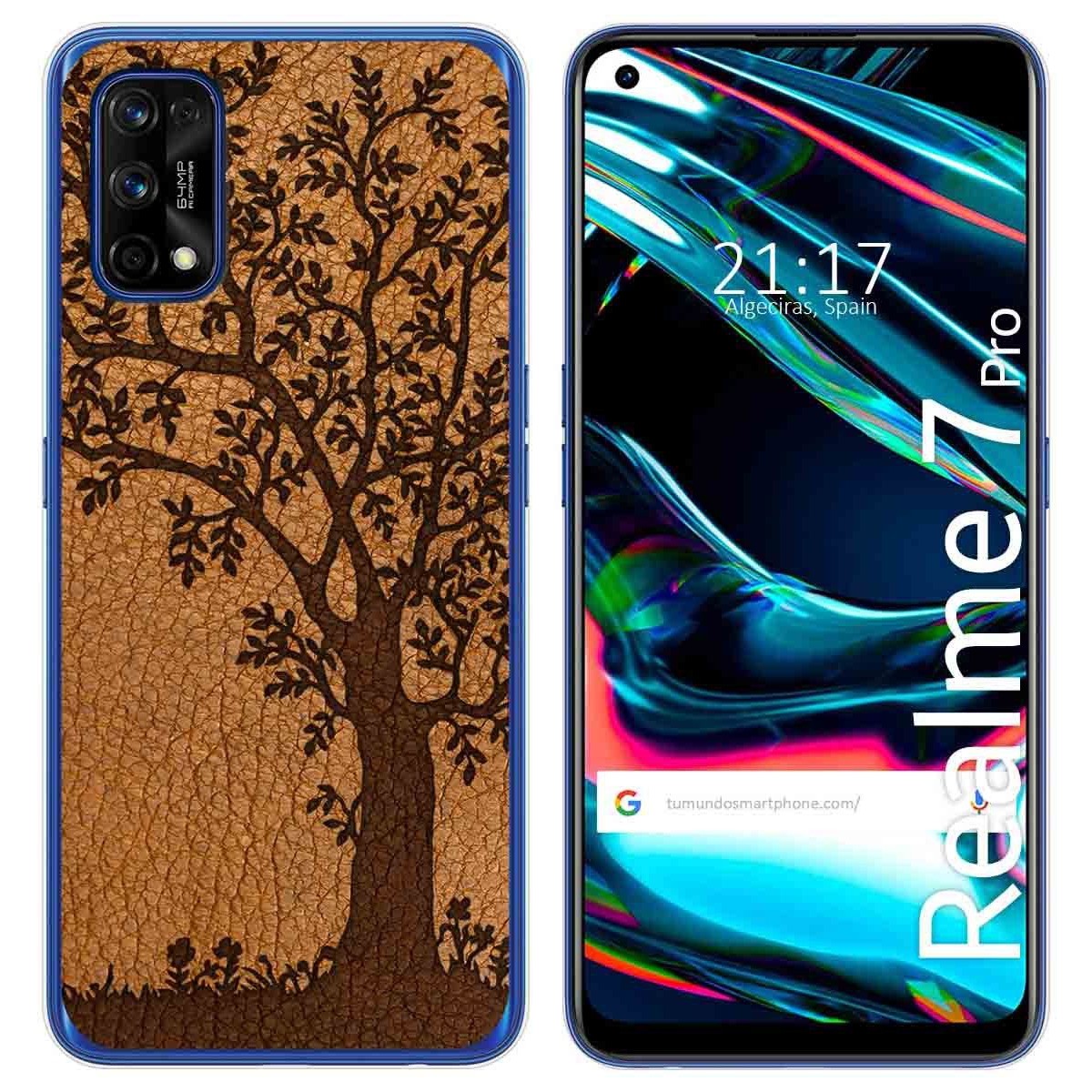 Funda Gel Tpu para Realme 7 Pro diseño Cuero 03 Dibujos